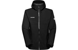 Куртка ветровка мужская горная водонепроницаемая ветрозащитная дышащая MAMMUT, черный, ледниково-голубой/ледниково-голубой