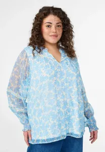 Блузка mit blumen und häkelborte Zizzi, Light Blue Aop