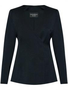 Пиджак Emporio Armani с V-образным вырезом, синий