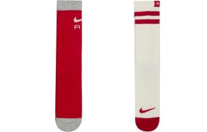 Носки унисекс Nike до середины икры, цвет 2 double (white + red)