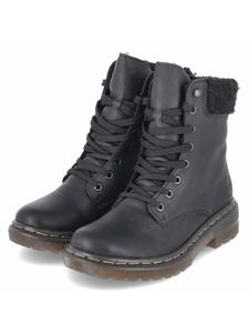 Ботинки на шнуровке черного цвета rieker