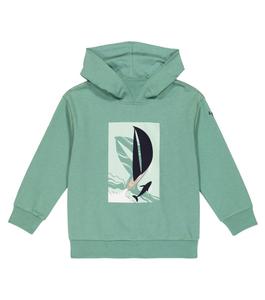 Худи из хлопка с принтом Il Gufo, зеленый