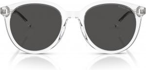 Michael Kors мужские солнцезащитные очки Mk2227 Big Bend Round, Clear/Dark Grey Solid