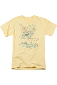 Футболка DC Comics Heaven с коротким рукавом для взрослых Gildan, цвет banana