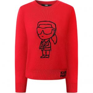 Свитер KARL LAGERFELD SS24 Женский Красный KARL LAGERFELD / Karl Lagerfeld Jeans