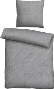 Постельное белье серое 1x 135x200 см + 1x 80x80 см Biberna