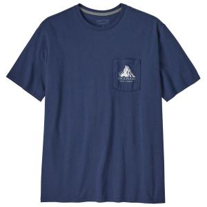 Футболка Chouinard crest pocket responsibili-tee - t-shirt Patagonia, синий