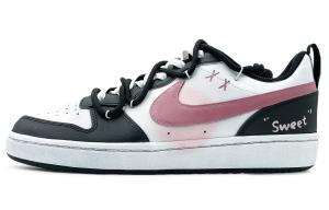Nike Court Borough Sweetheart Slip Resistant Low top Kids' Skateboarding Shoes Pink Teenagers