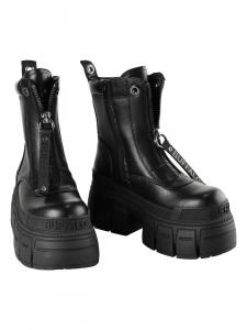 Buffalo Черные ботильоны на платформе