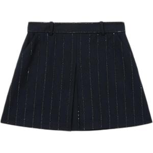 Мини-юбка с пайетками Self portrait Self-portrait, синий