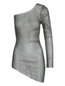 Мини-платье с одним рукавом Santa Brands, черный