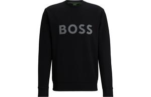 Свитер с логотипом HUGO BOSS, черный