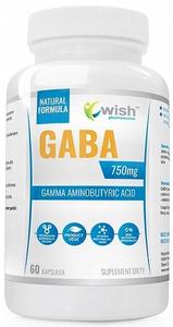 Биологически активная добавка Wish, Gaba 750 мг Brain Stress Sen Vege, 60 капсул Wish Pharmaceutical