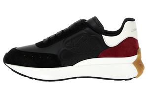 Кроссовки спринтер черный белый красный Alexander Mcqueen