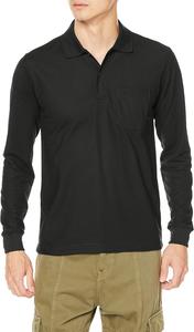 Футболка-поло United Athle, 120 г, цвет пике, длинный рукав, унисекс, для взрослых, черный