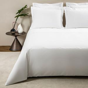 Пододеяльник Frette Classic из перкаля с вышивкой 265x230, белый