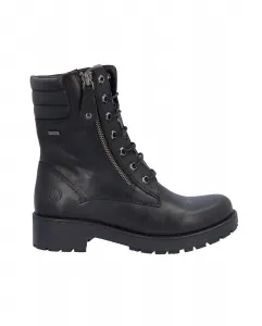Базовые женские кожаные ботинки с застежкой-молнией и шнуровкой, гладкие Coronel Tapiocca, черный