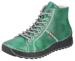 Ботинки женские Rieker на шнуровке, зеленый