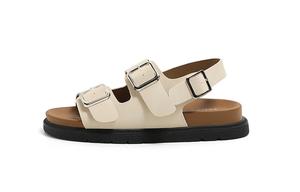 HUANQIU Тапочки-слайды женские бежевые