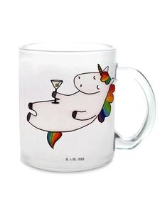 Стакан для питья Единорог с цветочным рисунком, прозрачный, без слов Mr. & Mrs. Panda