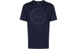 Футболка с принтом логотипа Ea7 EMPORIO ARMANI, синий
