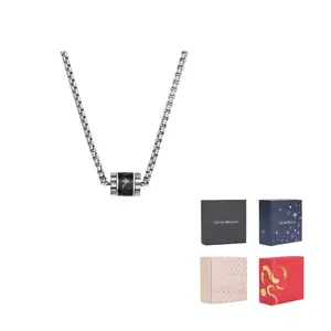 EMPORIO ARMANI Мужское черное колье из нержавеющей стали