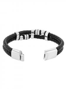 Adeliás Универсальный кожаный браслет, 21,5 см, черный
