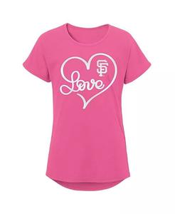 Розовая милая футболка Big Girls San Francisco Giants Outerstuff, розовый