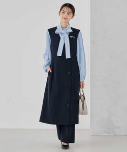 Длинное платье-жилет с двойным перекрещиванием Avv, цвет Navy