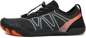 Обувь с нулевой посадкой для женщин Удобная дышащая обувь «босиком» для водных видов спорта, походов Легкая нескользящая обувь «босиком» Модная обувь с широкой носочной частью Пляжная, для плавания, спортивная, трекинговая Toumov, черный