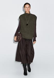 Джемпер Massimo Dutti SLEEVELESS HIGH NECK SWEATER, Mottled Dark Green