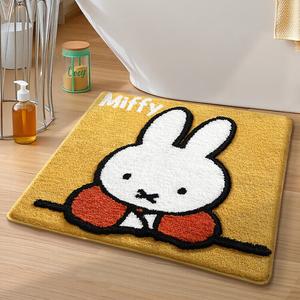 Dajiang Ковер 60х60 см из ПВХ для ванной комнаты, Miffy IP Collaboration, быстросохнущий, нескользящий