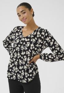 Блуза Kaffe AMBER PRINTED, Black Turtledove Flower Print/Multi-Coloured