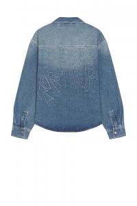 Рубашка с контрастной строчкой "Take a trip" от House Of Sunny, blue wash