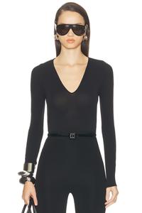 Боди с V-образным вырезом Wolford, Black