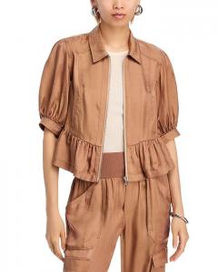 Жакет с пеплумом Daphne Cinq à Sept, коричневый