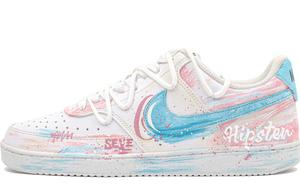 Nike Кроссовки для скейтбординга Court Vision 1, унисекс, низкие, белые/синие