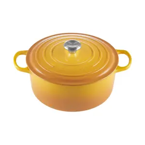 Кокотка чугунная круглая Le Creuset, горчица