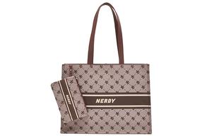 Nerdy Полиэстеровая сумка тоут шоппинг через плечо унисекс коричневая, Brown