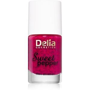 Лак для ногтей Delia Cosmetics Sweet Pepper Black Particles — 05 Малиновый, 11 мл