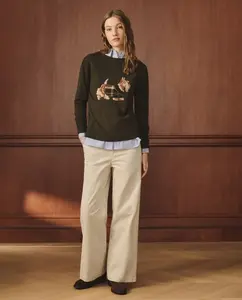 Женские брюки из однотонного вельвета Lloyd's, экрю