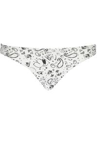 Плавки женские Karl Lagerfeld Beachwear пляжные с контрастным принтом, белый