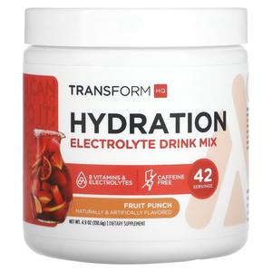 Hydration, Электролитная смесь для напитков, фруктовый пунш, 4,9 унции (138,6 г) Transformhq