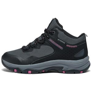 OUTDOOR Mid Top Туристические Кроссовки Женские Black Skechers, Черный/Персиковый Розовый