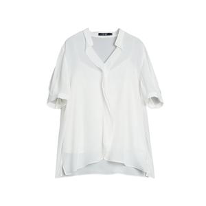 ELLE Рубашка женская Ecru V-образный вырез Moderate