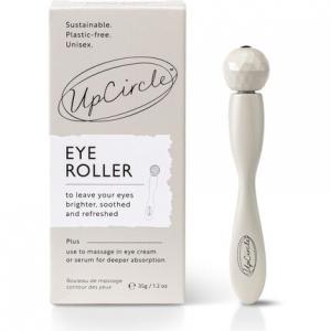 Ролик для лица UpCircle Eye Face Roller 1 шт., металлический, без пластика, для темных кругов, отеков под глазами, с охлаждающим эффектом для улучшения циркуляции крови, для здорового сияния, устойчивый, многоразовый Upcircle