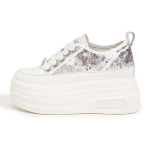 Милэн Лав Сонг Увеличивающие рост Легкие Водоотталкивающие Противоскользящие Низкие Скейтбордские Кроссовки Женские Белый