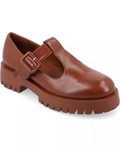 Женские туфли-лодочки Suvi Treaded Sole Mary Jane Flats Journee Collection, коричневый
