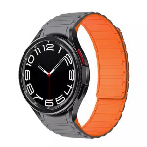 IBOANN Часы Strap Samsung Compatibility Silicone Material 226mm, Gray Orange