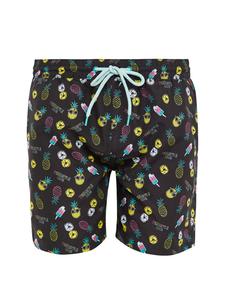 Threadbare Плавки с рисунком ананаса, черные